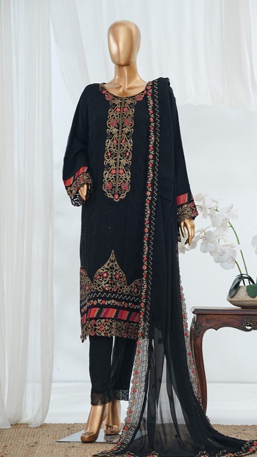 Bin Saeed Luxury Vol-1 Embroidered Chiffon Collection (GPKS- A6-S/M)