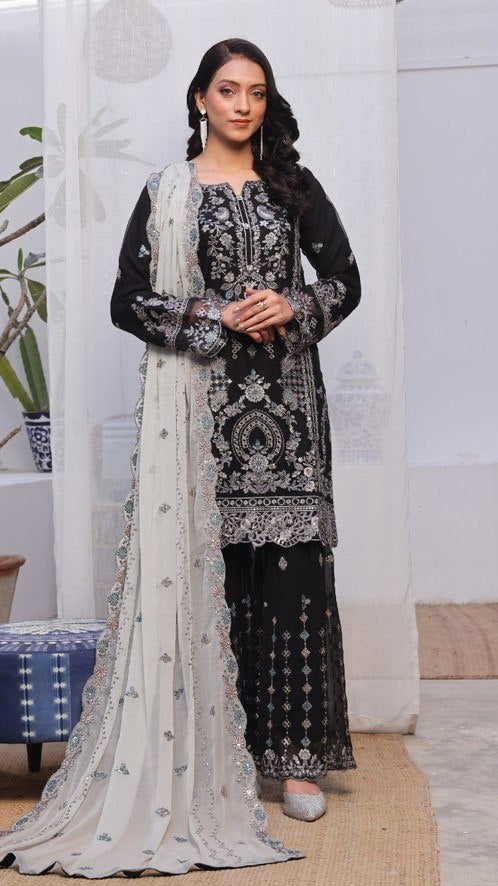 Reshma By Al Umer Premium Stitched Chiffon Gharara Collection (GPKS-03-M)
