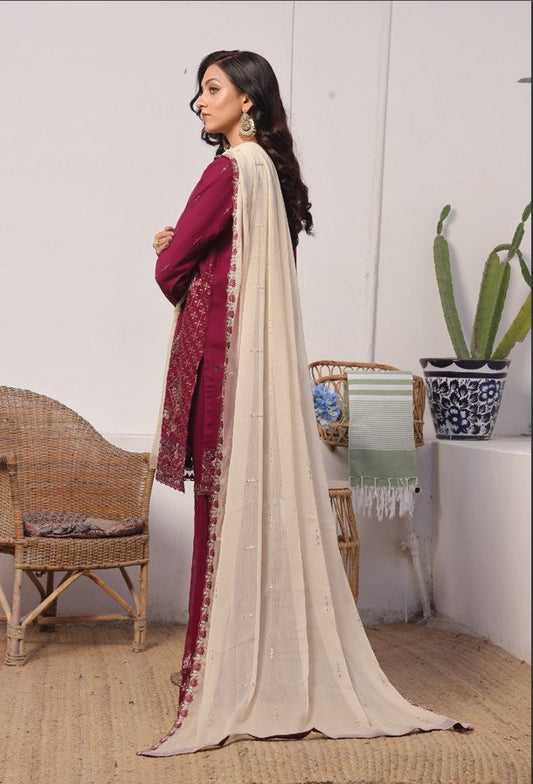 Reshma By Al Umer Premium Stitched Chiffon Gharara Collection (GPKS-04-L)