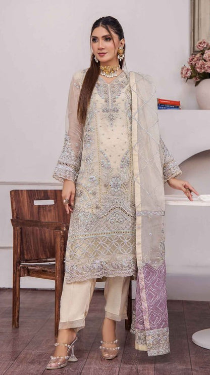 Gulshan By ZA Clothes Stitched Embroidered Organza Collection (GPKS 01-L)