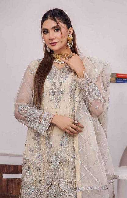 Gulshan By ZA Clothes Stitched Embroidered Organza Collection (GPKS 01-L)