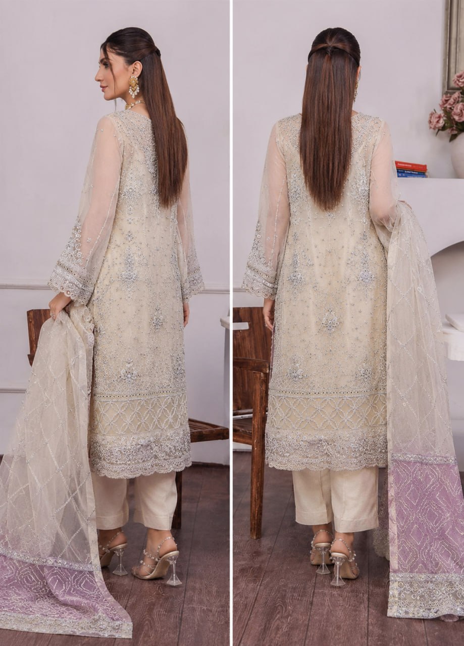 Gulshan By ZA Clothes Stitched Embroidered Organza Collection (GPKS 01-L)