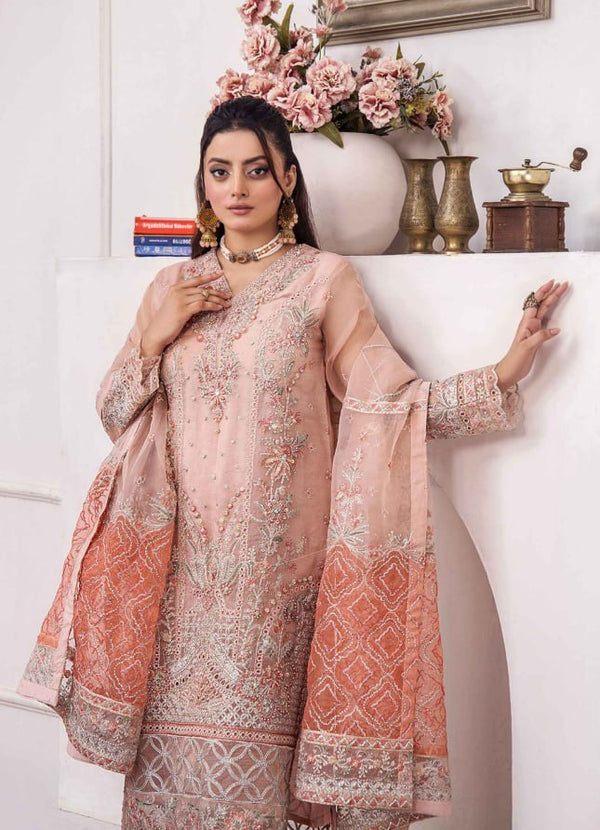 Gulshan By ZA Clothes Stitched Embroidered Organza Collection (GPKS 03-L)
