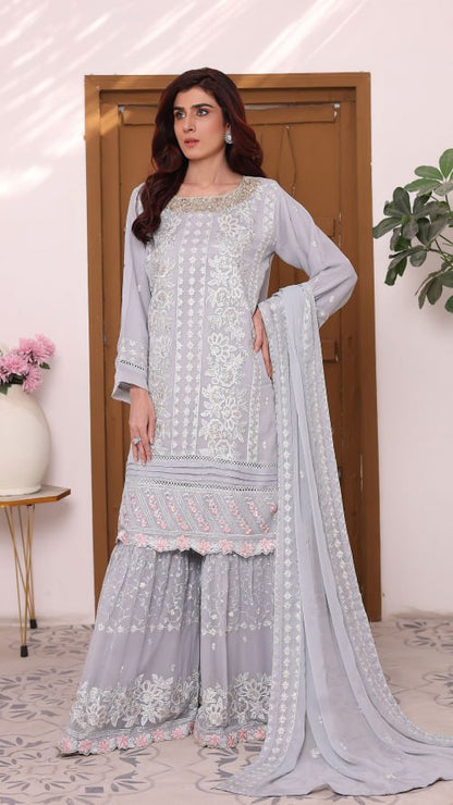 Meenakari By Agha Noor Stitched Embroidered Chiffon Collection (GPKS 06-L)