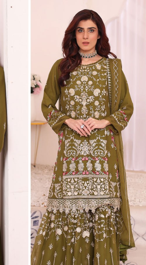 Meenakari By Agha Noor Stitched Embroidered Chiffon Collection (GPKS 07-M)