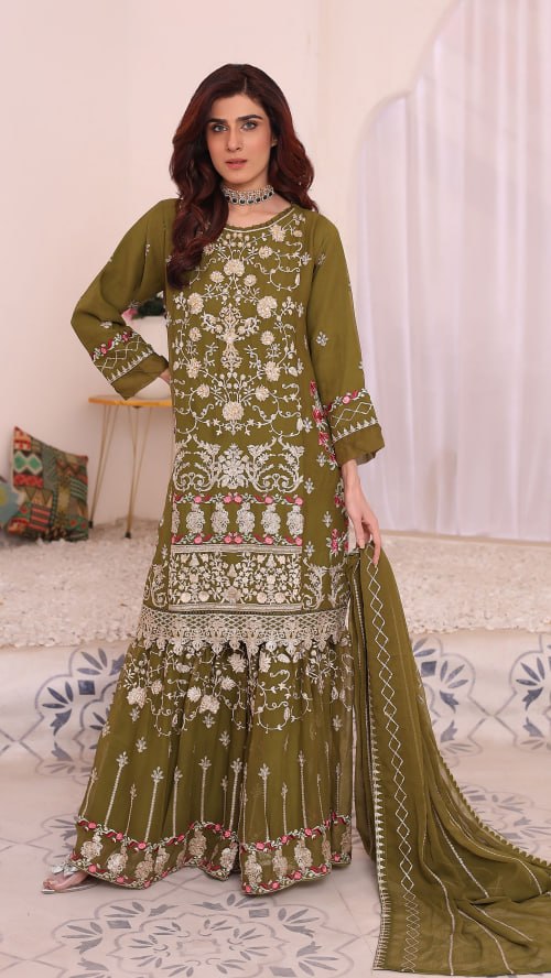 Meenakari By Agha Noor Stitched Embroidered Chiffon Collection (GPKS 07-M)