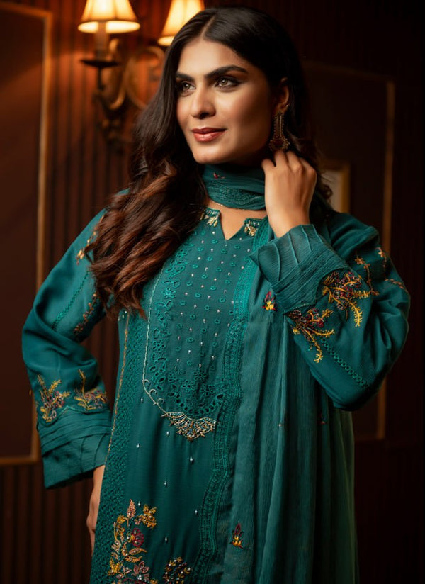 Noor Jahaan By Sufiya Kashif Festive Embroidered Chiffon Collection (GPKS 05-S/M/L) - alternate view