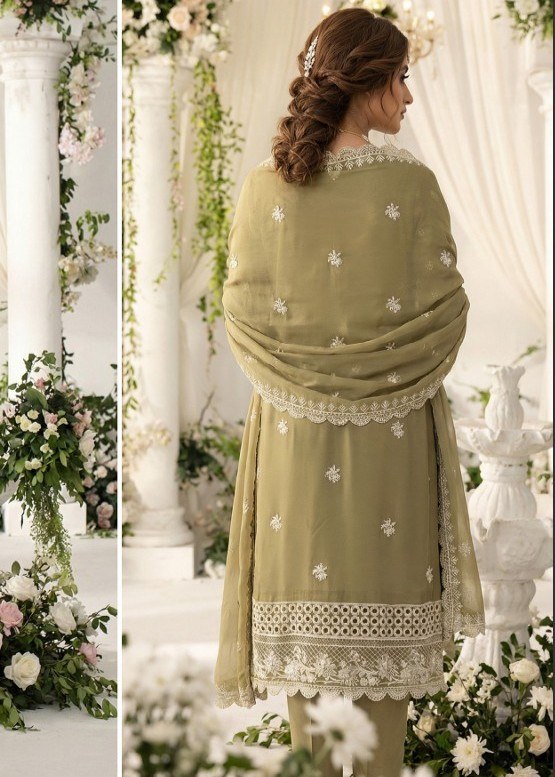 Noor Jahan By Noorma kaamal Luxury Embroidered Chiffon Collection (GPKS- A1-S) - alternate view