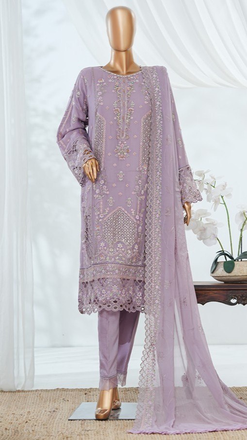 Bin Saeed Luxury Vol-1 Embroidered Chiffon Collection (GPKS- A2-S/M/L) - alternate view