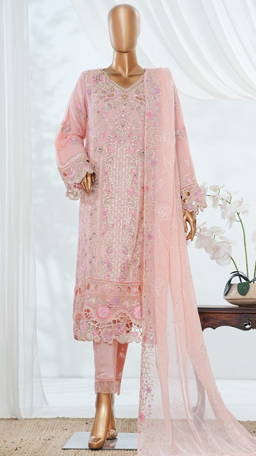 Bin Saeed Luxury Vol-1 Embroidered Chiffon Collection (GPKS- A4-S/M)