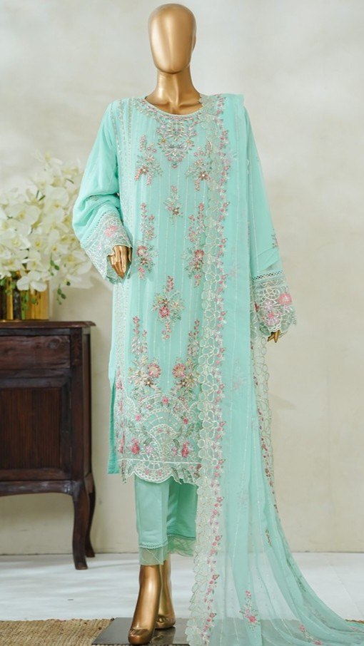 Bin Saeed Luxury Vol-4 Embroidered Chiffon Collection (GPKS- A1-S)