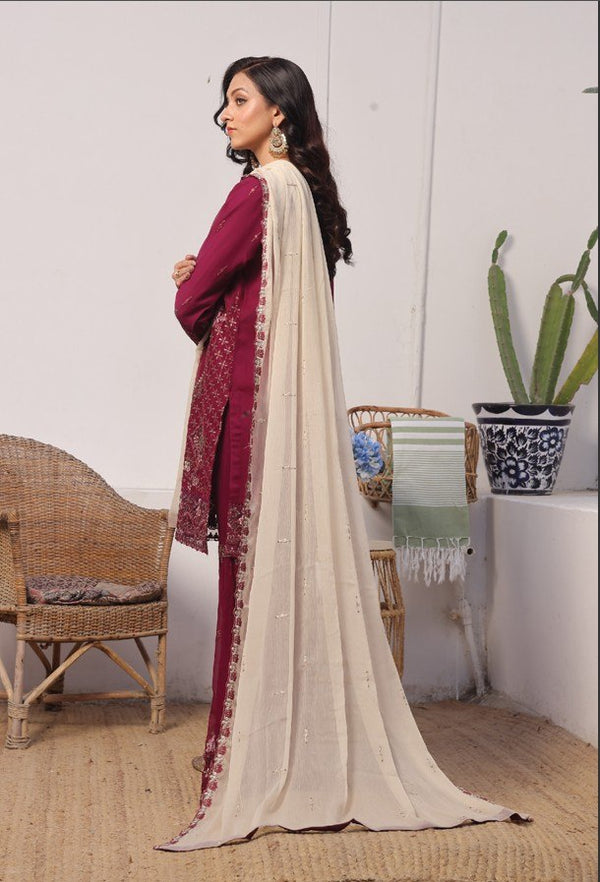 Reshma By Al Umer Premium Stitched Chiffon Gharara Collection (GPKS-04-L) - alternate view